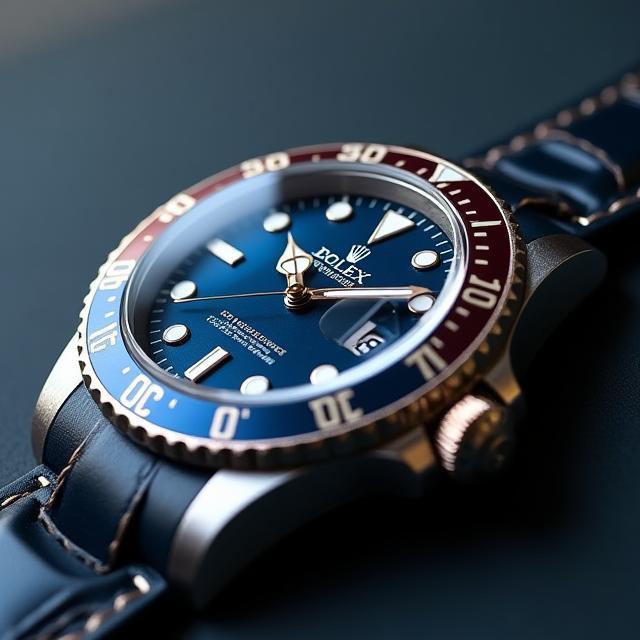 Heritage GMT watch angled view